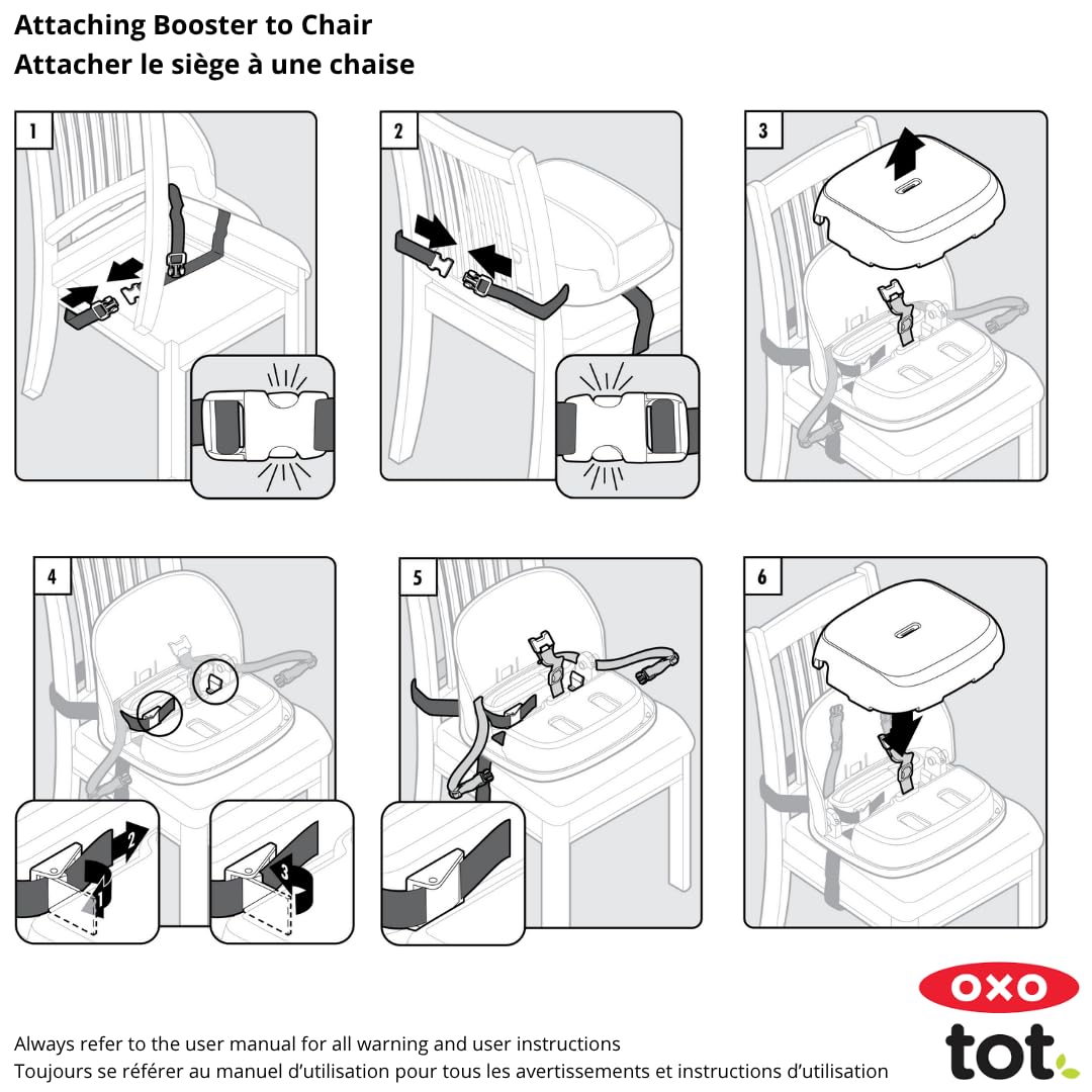 Oxo Tot Perch Booster Seat with Straps, Gray ๐ All In One Marketplace Canada