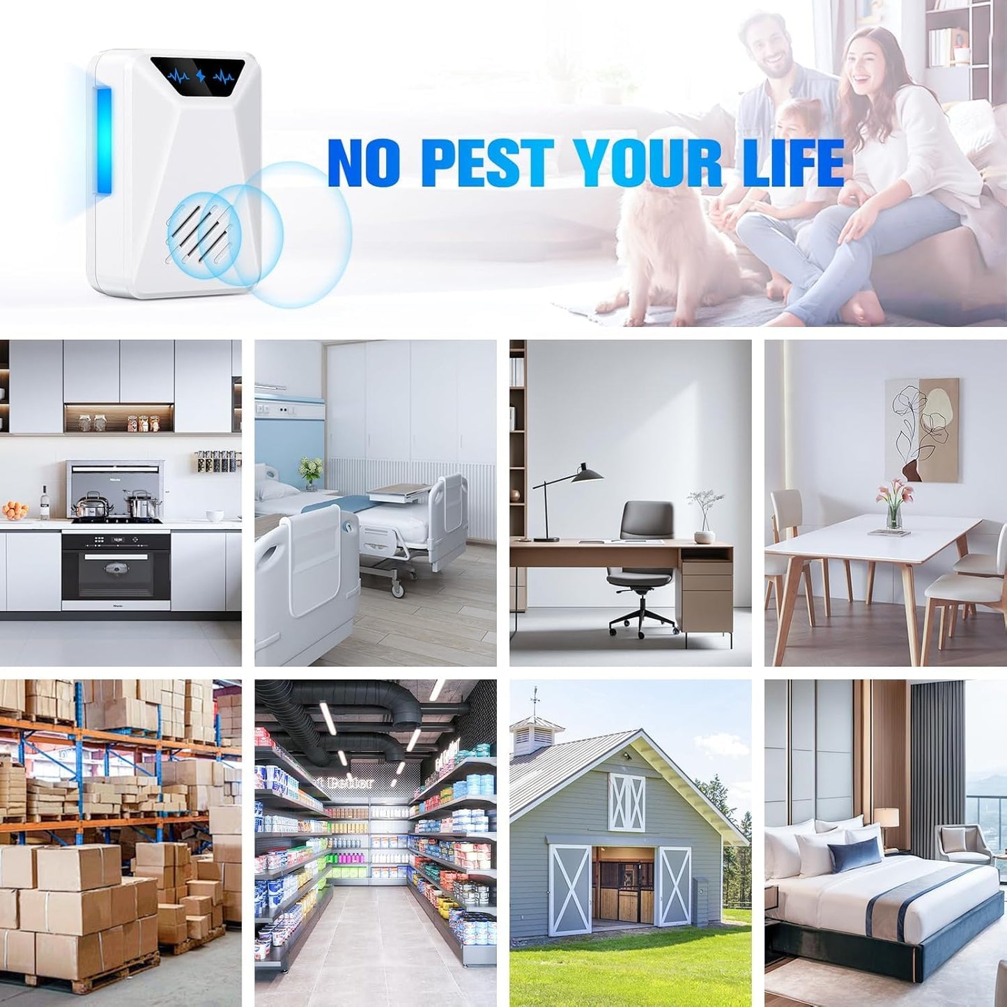 6 Packs Ultrasonic Pest Repeller, Electronic Pest Repellent Plug in Indoor for Insect Roaches Spider Ant Bug Mosquito Mouse Repellent for House Kitchen Garage Warehouse ๐ All In One Marketplace Canada