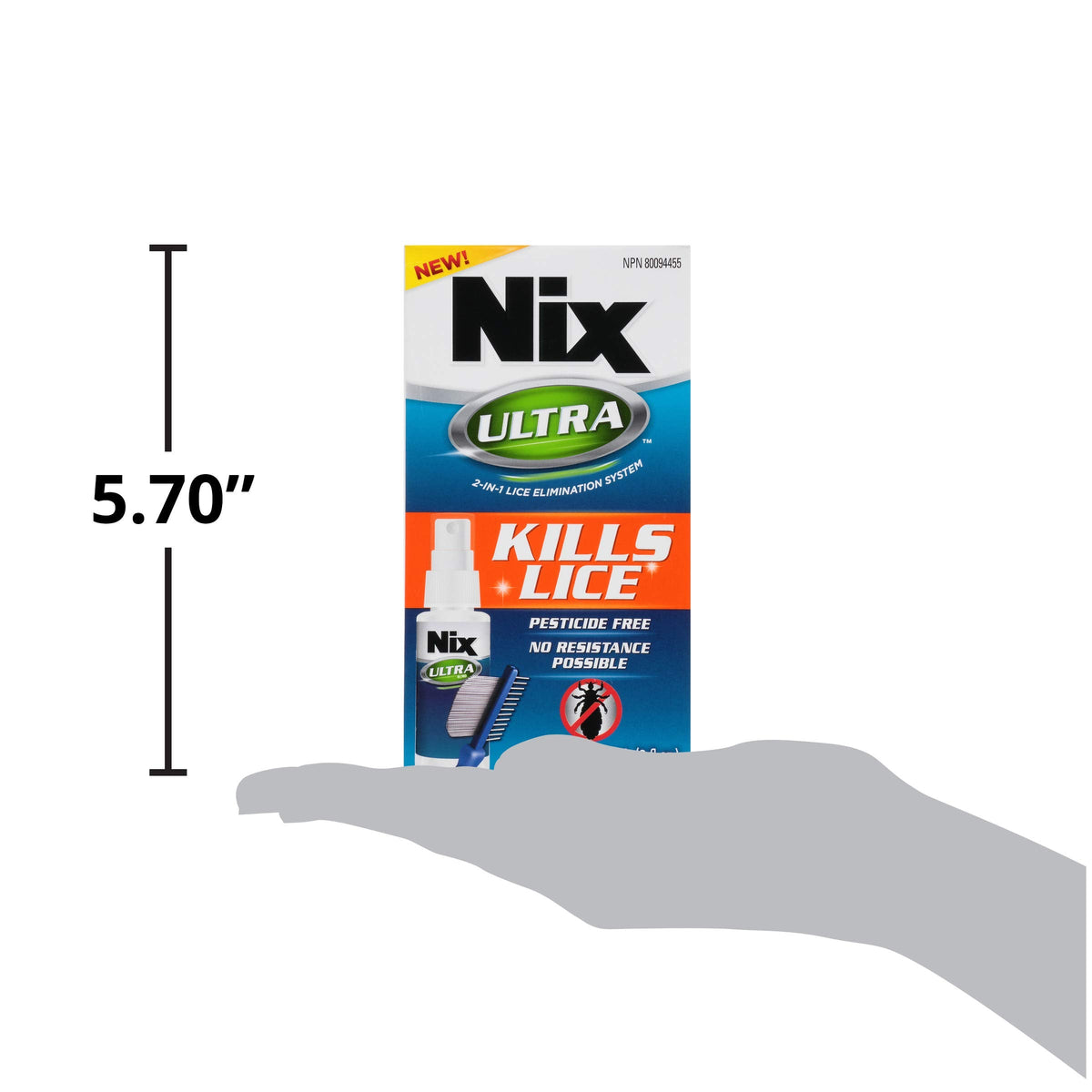 Nix Ultra, Kills Lice, Pesticide Free (With Lice Comb) - 1pk (59mL) - Effective Head Lice Treatment ๐ All In One Marketplace Canada