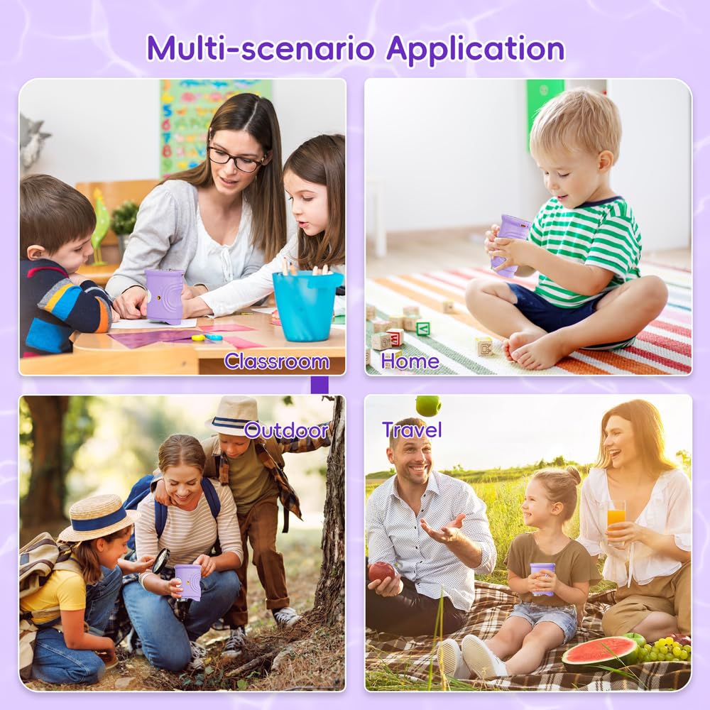 Temodu Kids Microscope 2.0" Screen 1000X Digital Microscope for Kids, Mini Pocket Handheld Microscopes for Children Birthday Festival Gift, Science Education Fun Toys for Boys Girls Ages 4-12 (Purple) 🍁 All In One Marketplace Canada