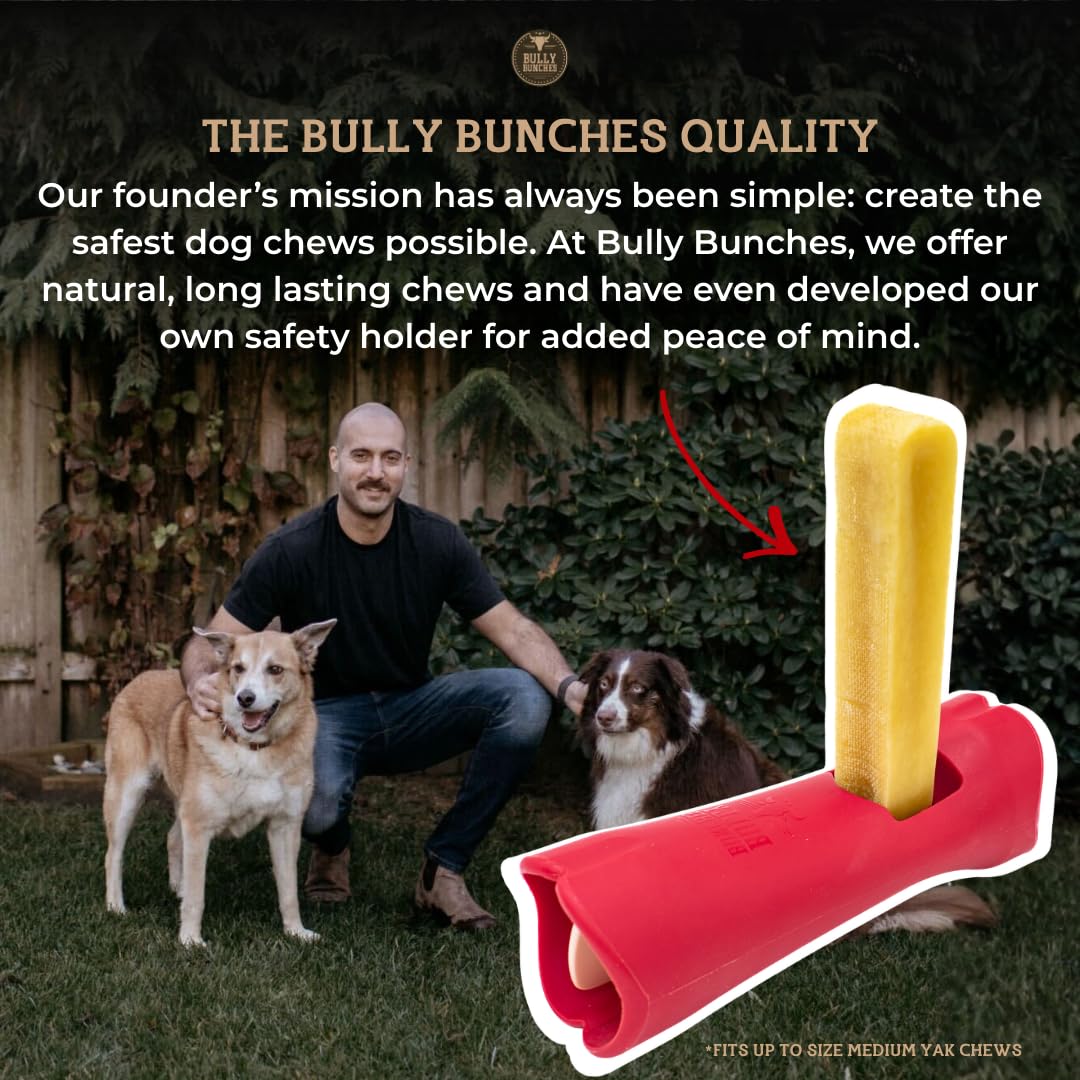 Bully Bunches Large Authentic Yak Cheese Himalayan Chews for Large Dogs & Heavy Chewers - All Natural Dog Treat Dental Chews, Made with Real Yak Milk - Lactose & Rawhide Free (2 Pk) π All In One Marketplace Canada
