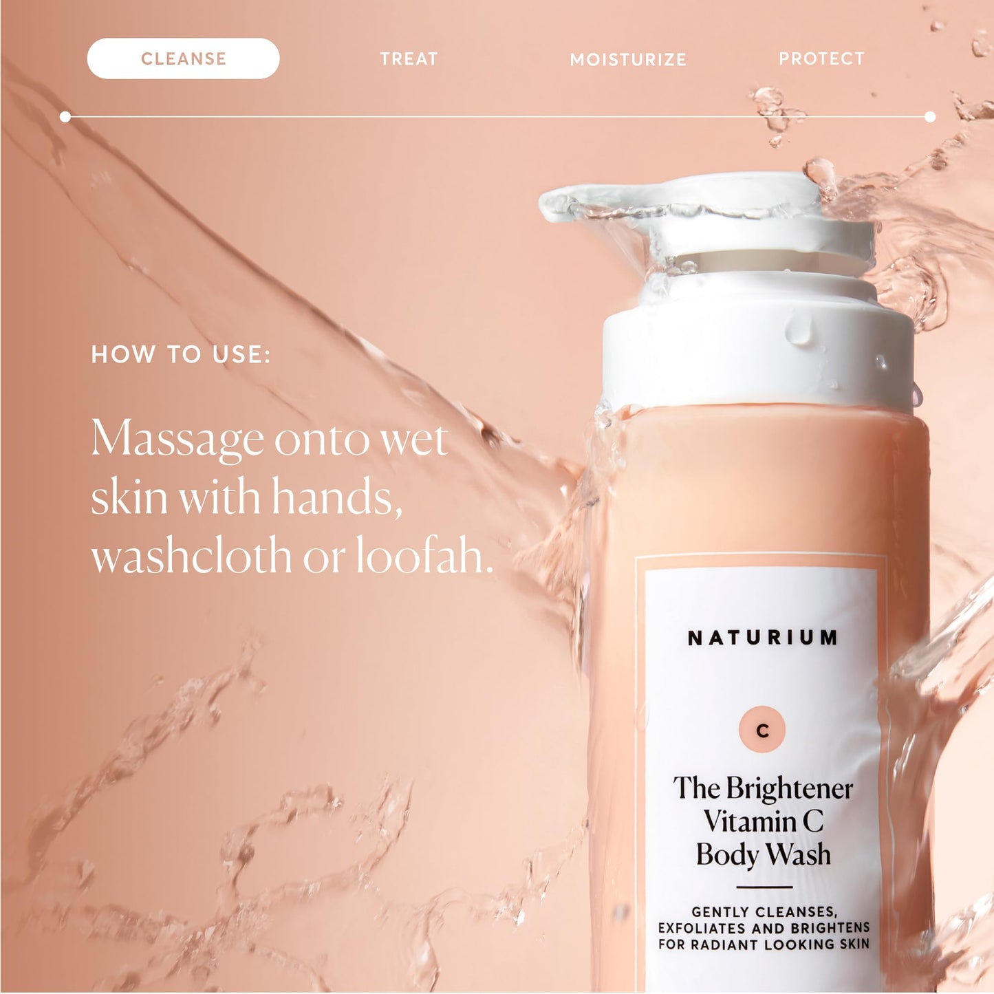 Naturium The Brightener Vitamin C Body Wash | Gentle Cleanser | 16.9 FL OZ / 500 ml ๐ All In One Marketplace Canada