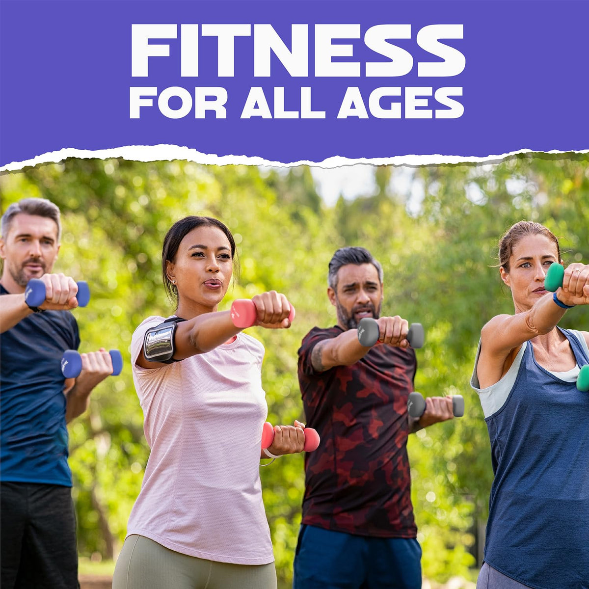 Yes4All Dumbbell Neoprene, poids et haltere, Weight Set, Hand Weights for Women, Dumbbells Pair, Free Weights (M. Purple - 20lbs) ๐ All In One Marketplace Canada