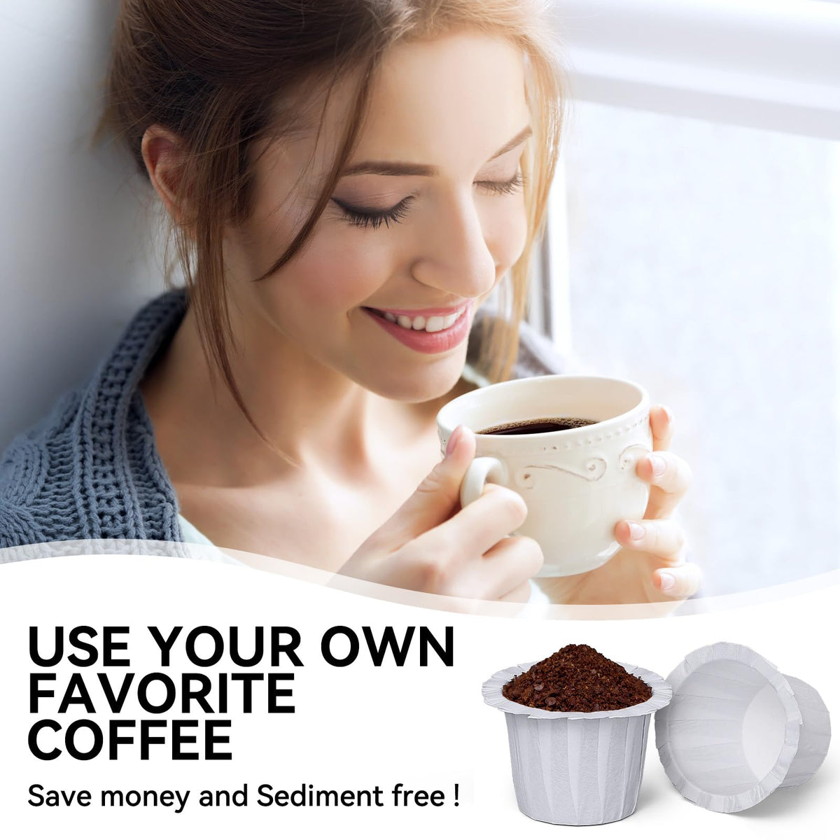 300 Count Fanativita K Cup Coffee Filters Disposable, Compatible with All Reusable K Cups (White) ๐ All In One Marketplace Canada