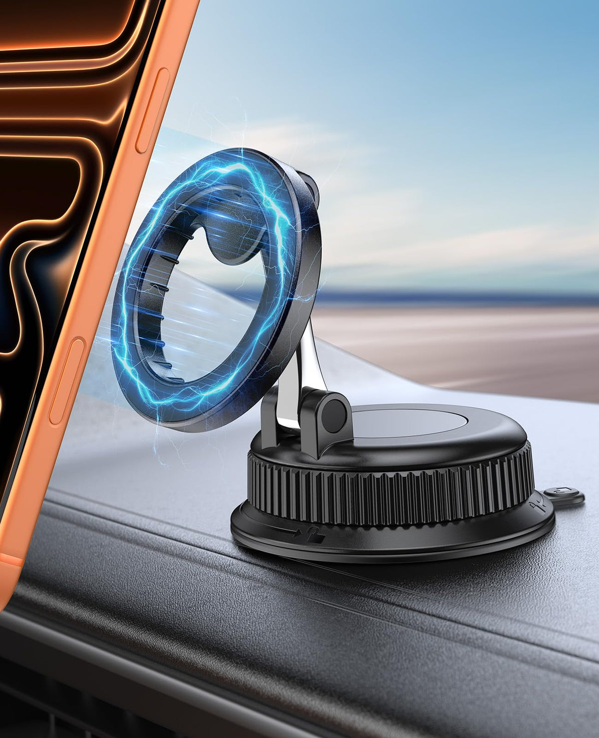 BOSILLEY Magnetic Car Phone Mount for MagSafe, Strong Suction Cup Phone Holder for Car Dashboard & Windshield, 360ยฐ Rotatable & Foldable, Adjustable Cell Phone Holder for Car, Fits iPhone 12โ17 Series ๐ All In One Marketplace Canada
