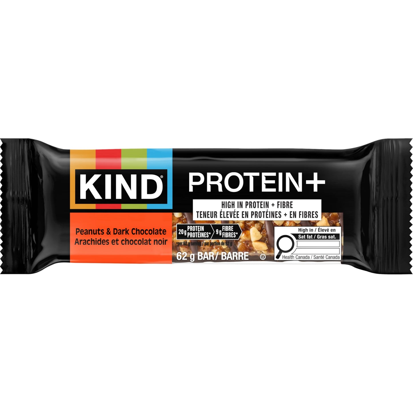 KIND PROTEIN+ Peanuts & Dark Chocolate, 62 g, 12 Count ๐ All In One Marketplace Canada
