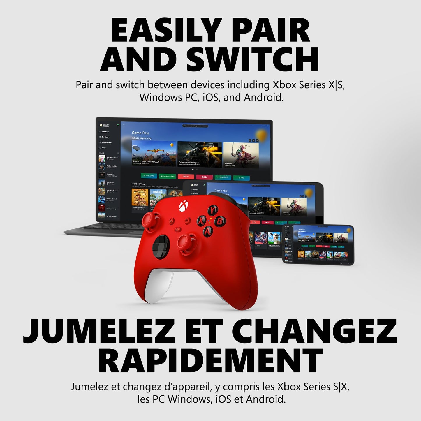 XBOX Core Wireless Gaming Controller โ Pulse Red for Series X|S, One, Windows PC, Android, and iOS ๐ All In One Marketplace Canada