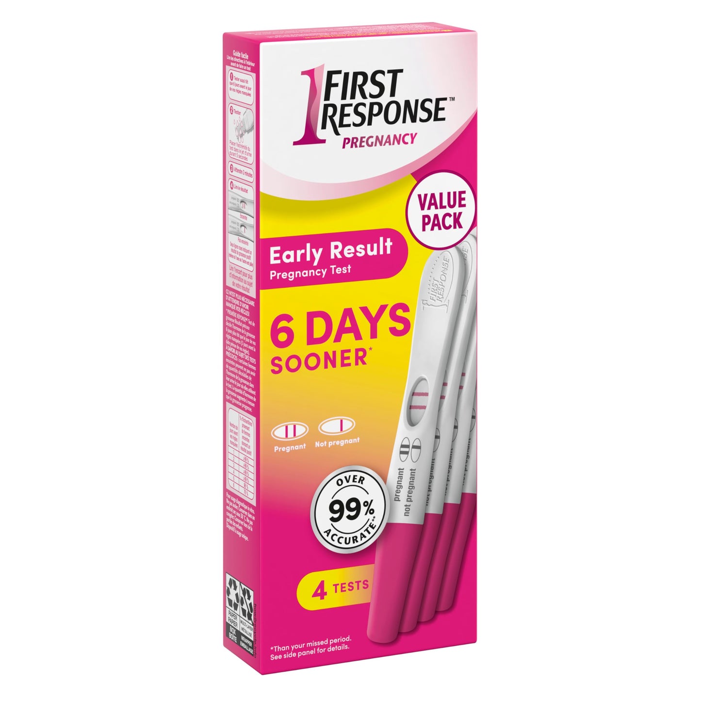 First Response Early Result - Pregnancy Test Kit - Detect Pregnancy 6 Days Sooner Than Your Missed Period - Over 99% Accurate - Analog (4 Count) ๐ All In One Marketplace Canada