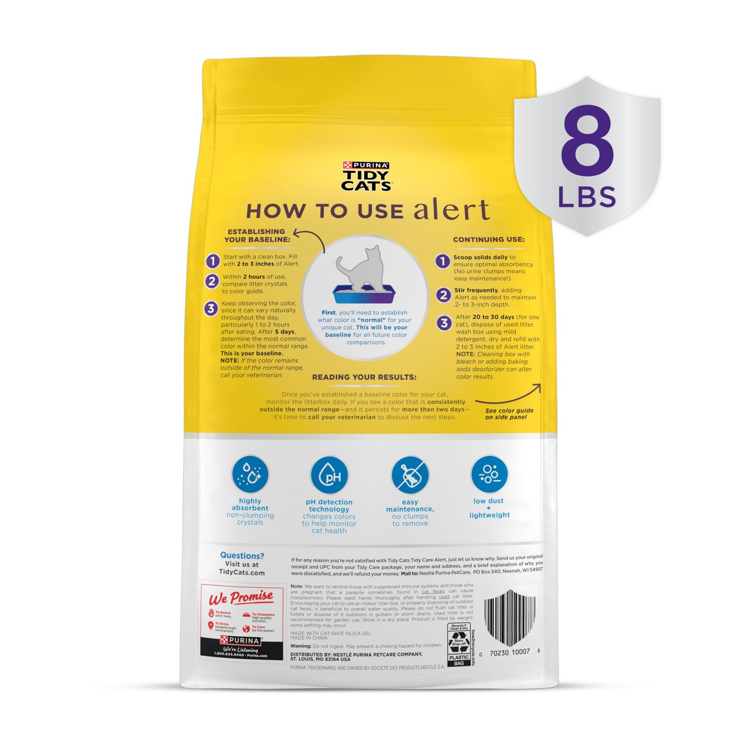 Purina Tidy Cats Tidy Care Alert Crystal Cat Litter - 8 lb. Bag ๐ All In One Marketplace Canada