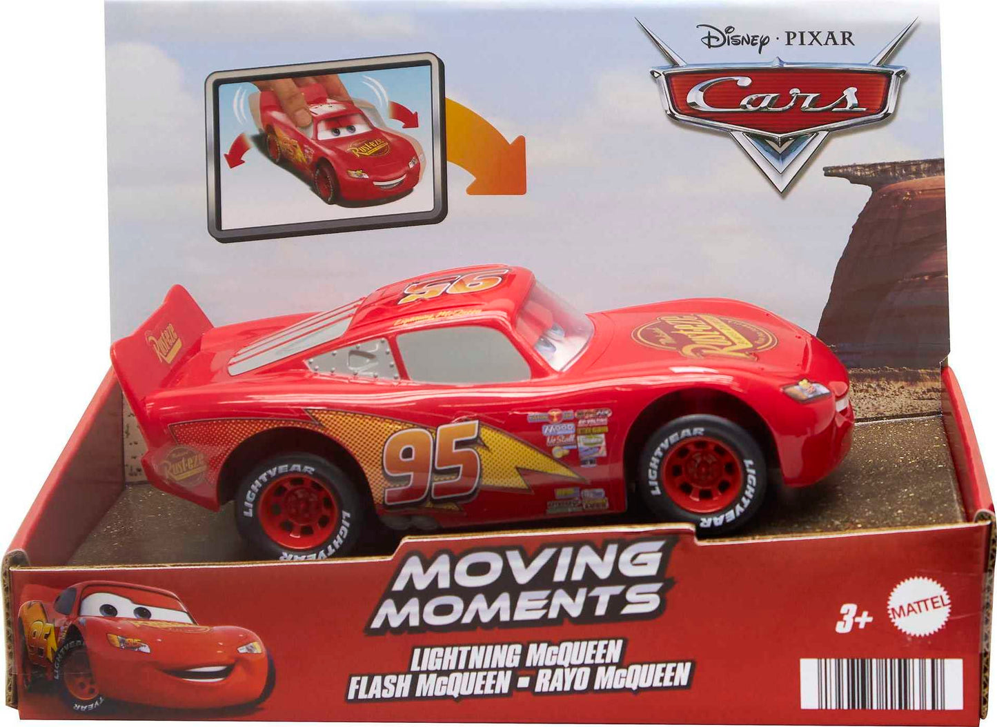 Mattel Disney and Pixar Cars Moving Moments Lightning McQueen Race Car ๐ All In One Marketplace Canada