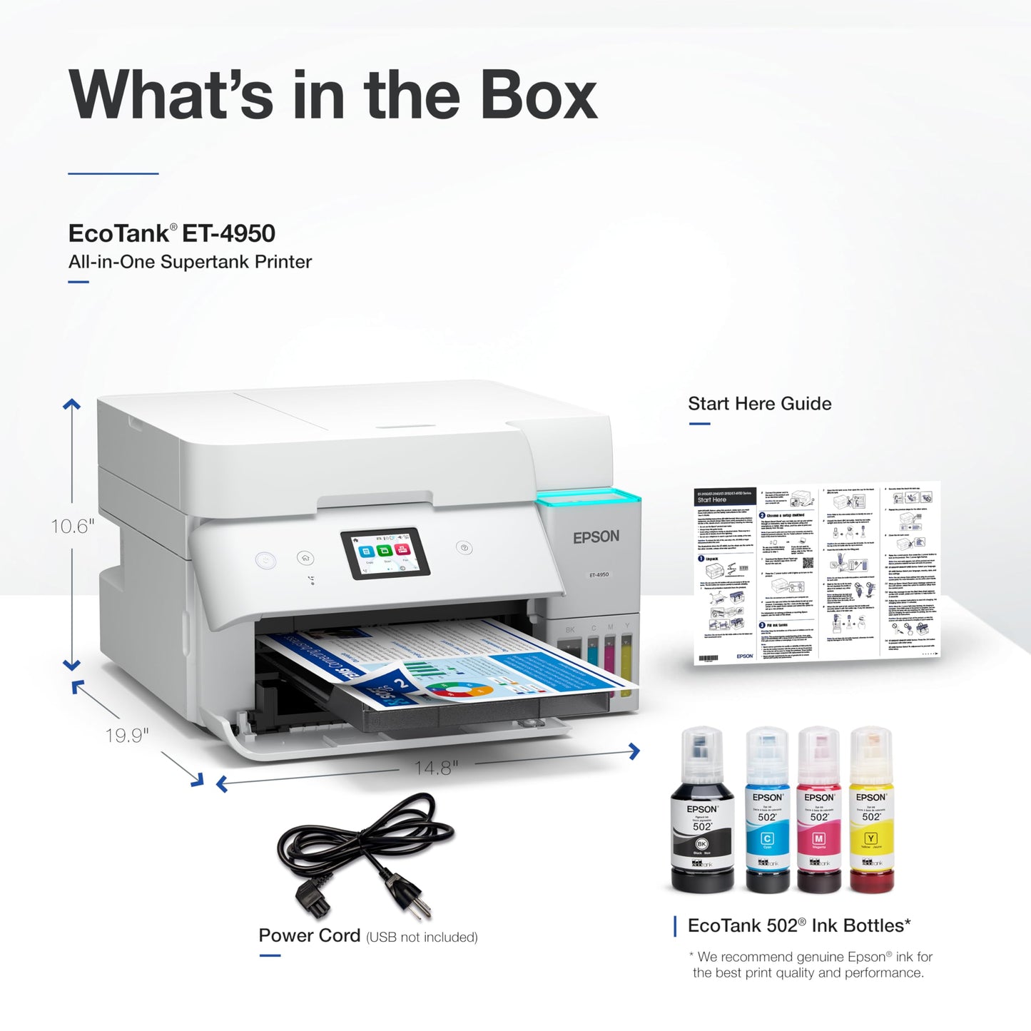 Epson EcoTank ET-4950 Wireless Color All-in-One Supertank Printer - Black đ All In One Marketplace Canada