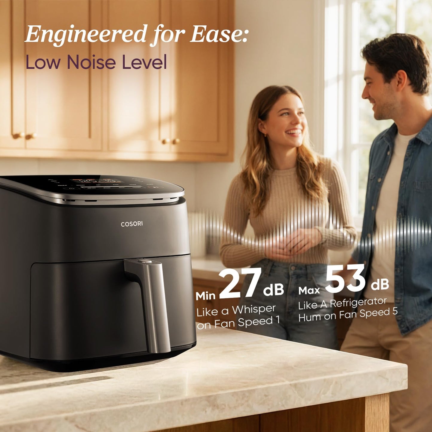 Cosori Air Fryer 6QT 9-in-1 TurboBlaze, 90ยฐโ 450ยฐF, Precise Heating for Even Results, Air Fry, Roast, Bake, Broil, Dry, Frozen, Proof, Reheat, Keep Warm, 130+ Recipes, Dishwasher Safe, Dark Gray ๐ All In One Marketplace Canada