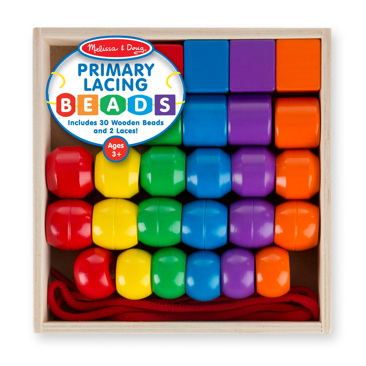 Melissa & Doug Primary Lacing Beads 33-Piece Montessori Toy Set ๐ All In One Marketplace Canada