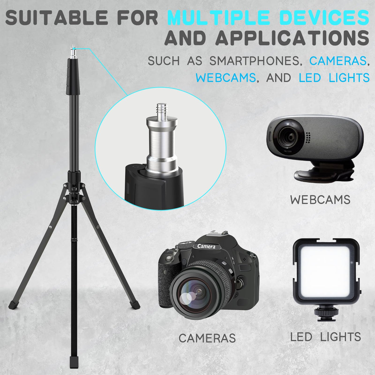 UBeesize 92’’ Cell Phone Tripod Stand with 16.5’’ Gooseneck and Remote, Overhead Tripod with Adjustable 360°Ball Head & Phone Holder for iPhone 14 Pro Max/Plus/13/12/11, Android Cell Phone 🍁 All In One Marketplace Canada
