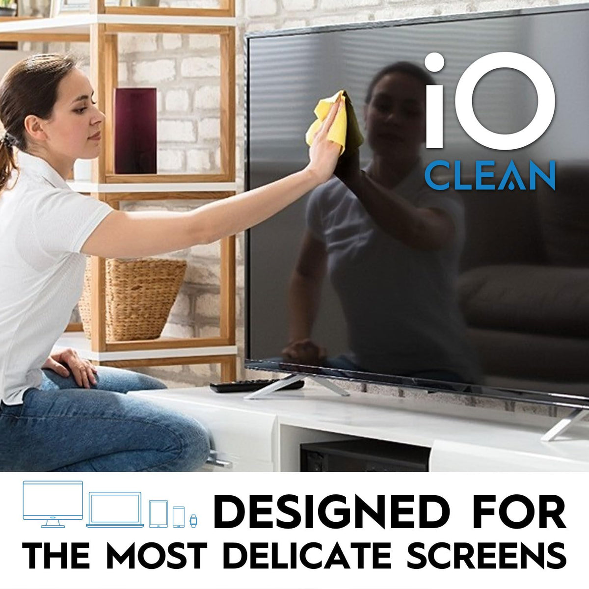 Screen Cleaner Spray (16oz) โ Best Large Cleaning Kit for LCD LED OLED TV, Smartphone, iPad, Laptop, Touchscreen, Computer Monitor, Other Electronic Devices โ Microfiber Cloth Wipes and 2 Nozzles ๐ All In One Marketplace Canada