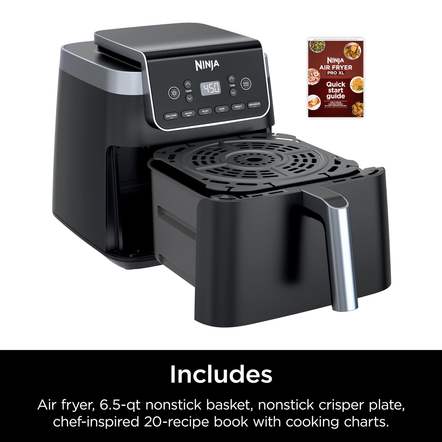 Ninja Air Fryer Pro XL 6-in-1 with 6.5 QT Capacity, Max Crisp, Air Fry, Air Roast, Bake, Reheat, Dehydrate, Max Crisp Technology with 450F, Nonstick Basket & Crisper Plate, AF181C (Canadian Version) ๐ All In One Marketplace Canada