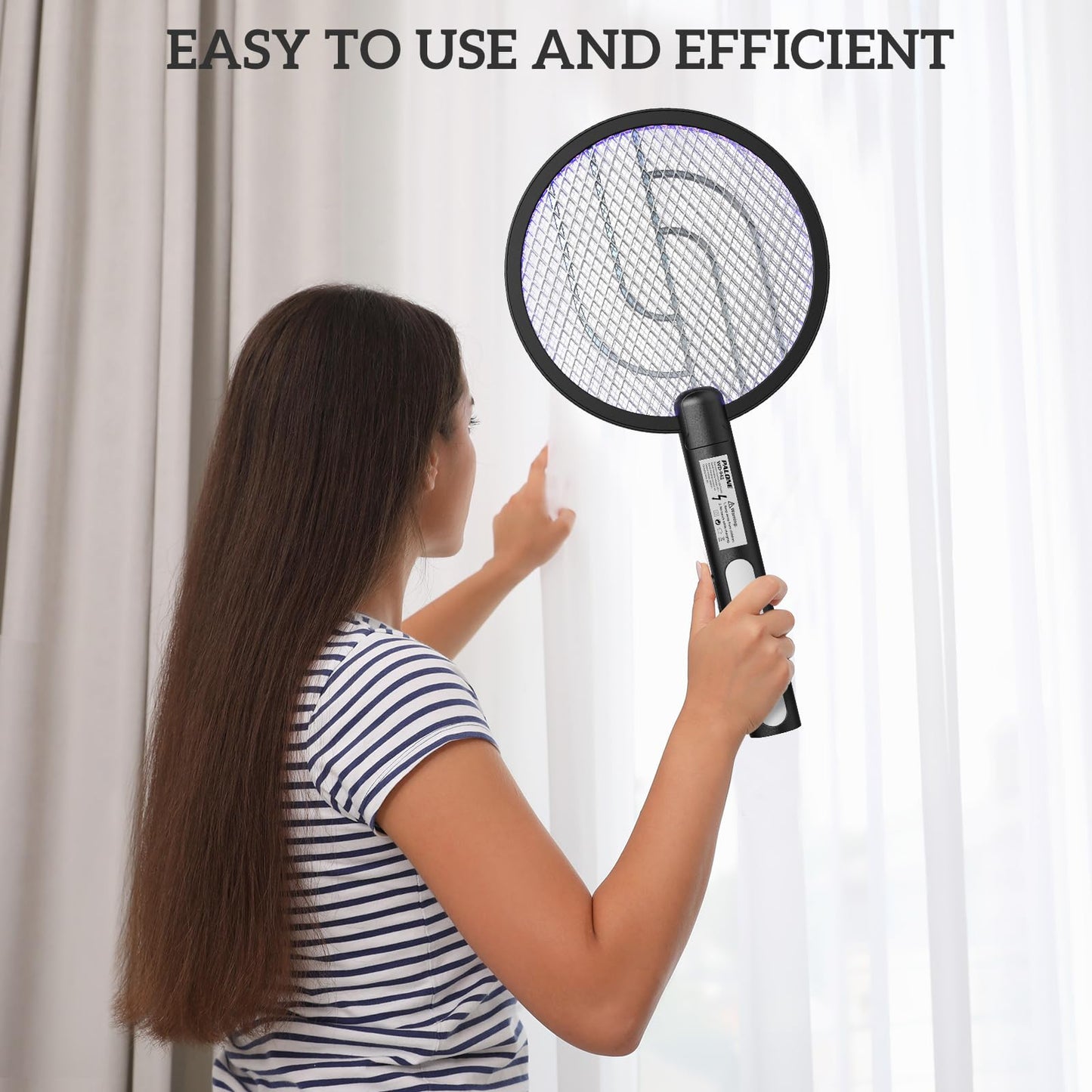 PALONE Bug Zapper Racket, Electric Bug Zapper, 4000V Electric Swatter 3 Layers Lamp, Indoor Zapper Without Waving Hands for Kitchen, Home, Garden and Outdoors(Black) ๐ All In One Marketplace Canada