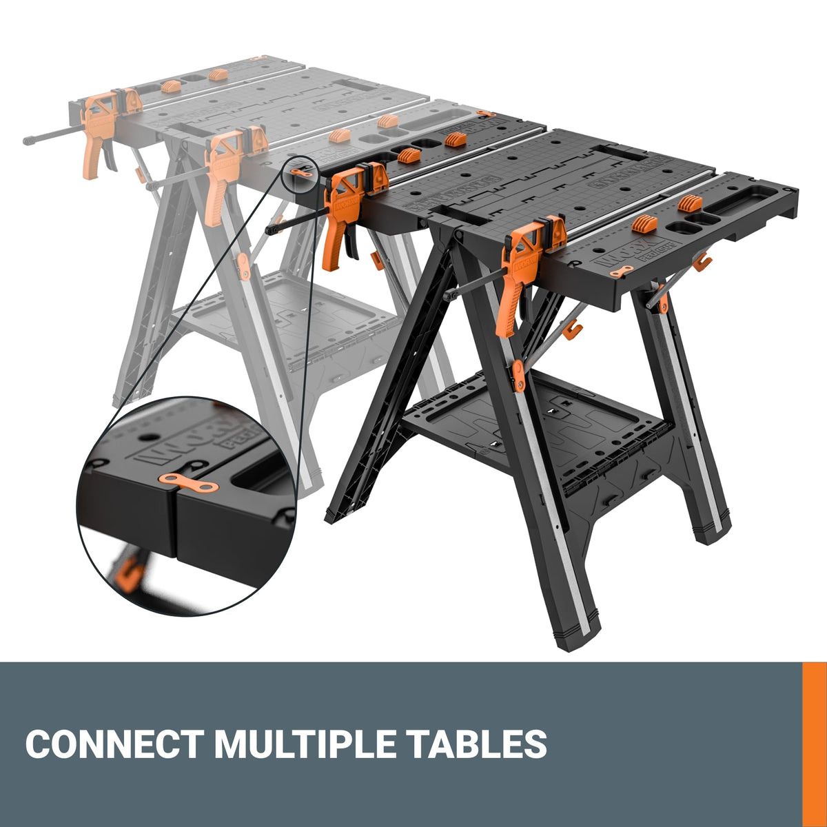 WORX WX051 Pegasus Folding Work Table with Quick Clamps ๐ All In One Marketplace Canada