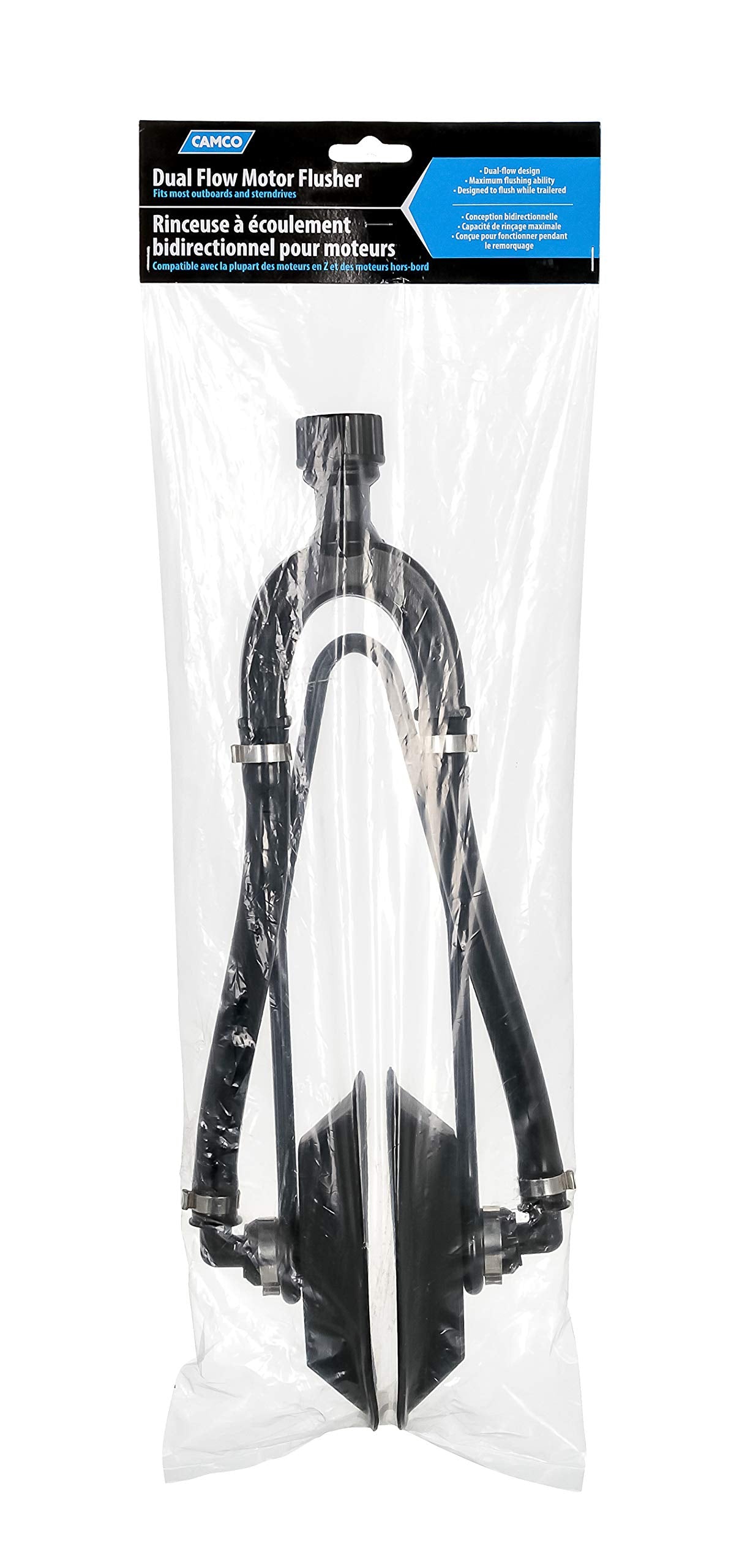 Camco Boat Dual Water Feed Motor Flusher - Flushes Contaminates Out of Your Boat Engine | Dual Input Design | Connects to Standard Water Hoses |Great for Winterization - (50141), Black ๐ All In One Marketplace Canada