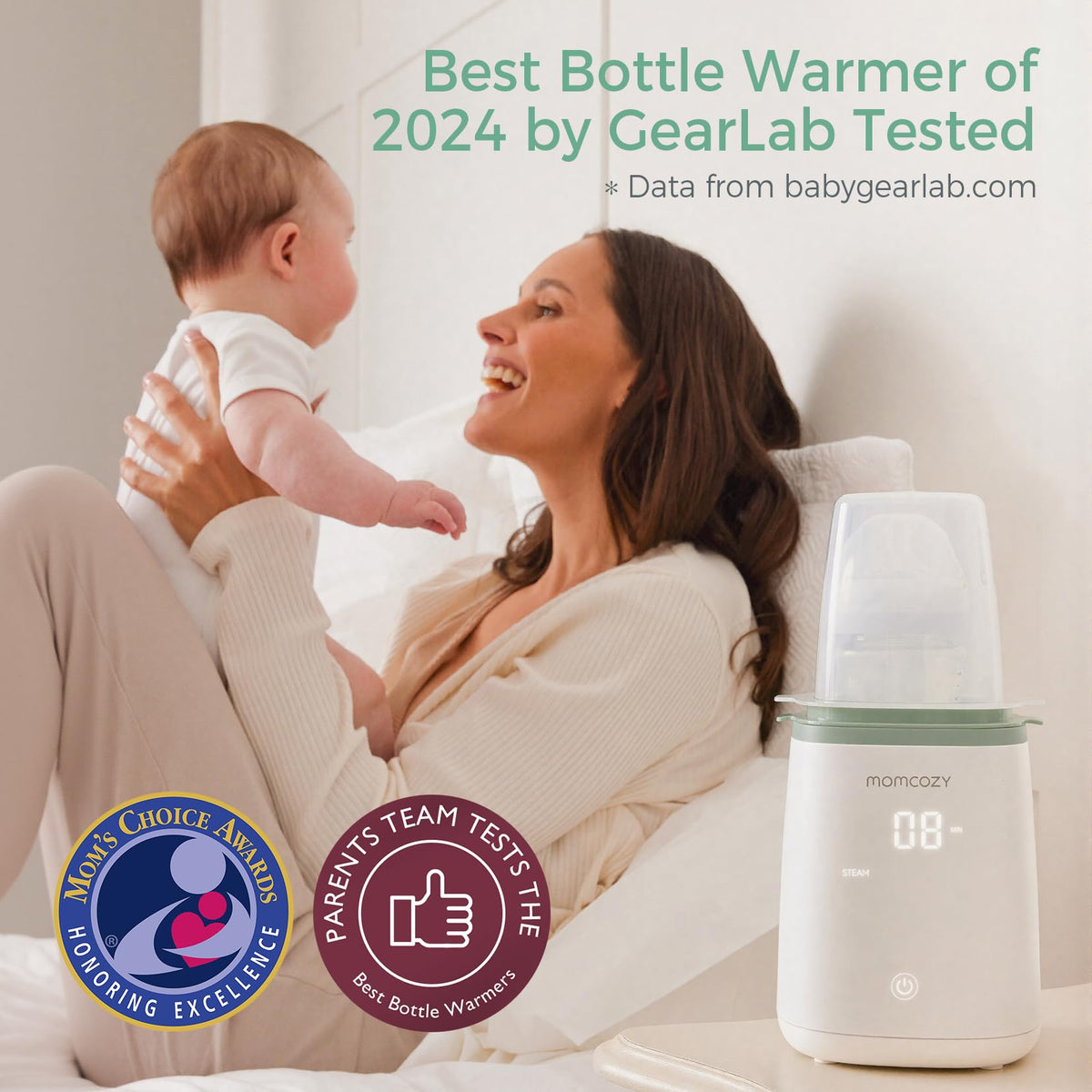 Momcozy Smart Baby Bottle Warmer & Steam Bottle Sterilizer, Fast Baby Milk Warmer with Accurate Temperature Control and Automatic Shut-Off, Multifunctional Bottle Warmers for Breastmilk or Formula ๐ All In One Marketplace Canada