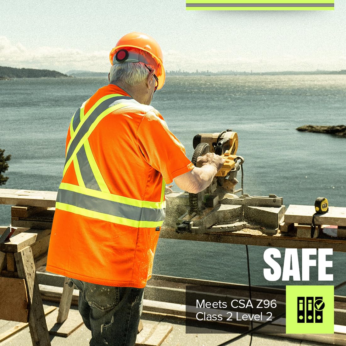 Pioneer High Vis Shirt for Men - Safety T-shirt - Class 2 ๐ All In One Marketplace Canada
