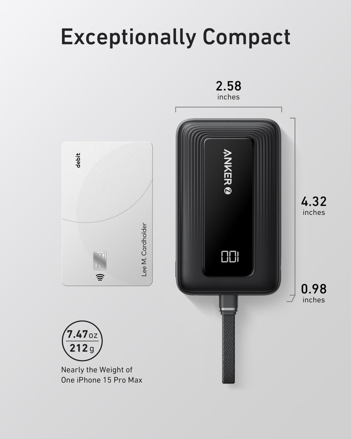 Anker Portable Charger, 10,000mAh 30W Power Bank, USB-C in and Out Fast Charging Battery Pack, Travel Essential Phone Power Bank, for iPhone 17/16, Galaxy and More (Black, 10000.00, Milliamp Hours) 🍁 All In One Marketplace Canada