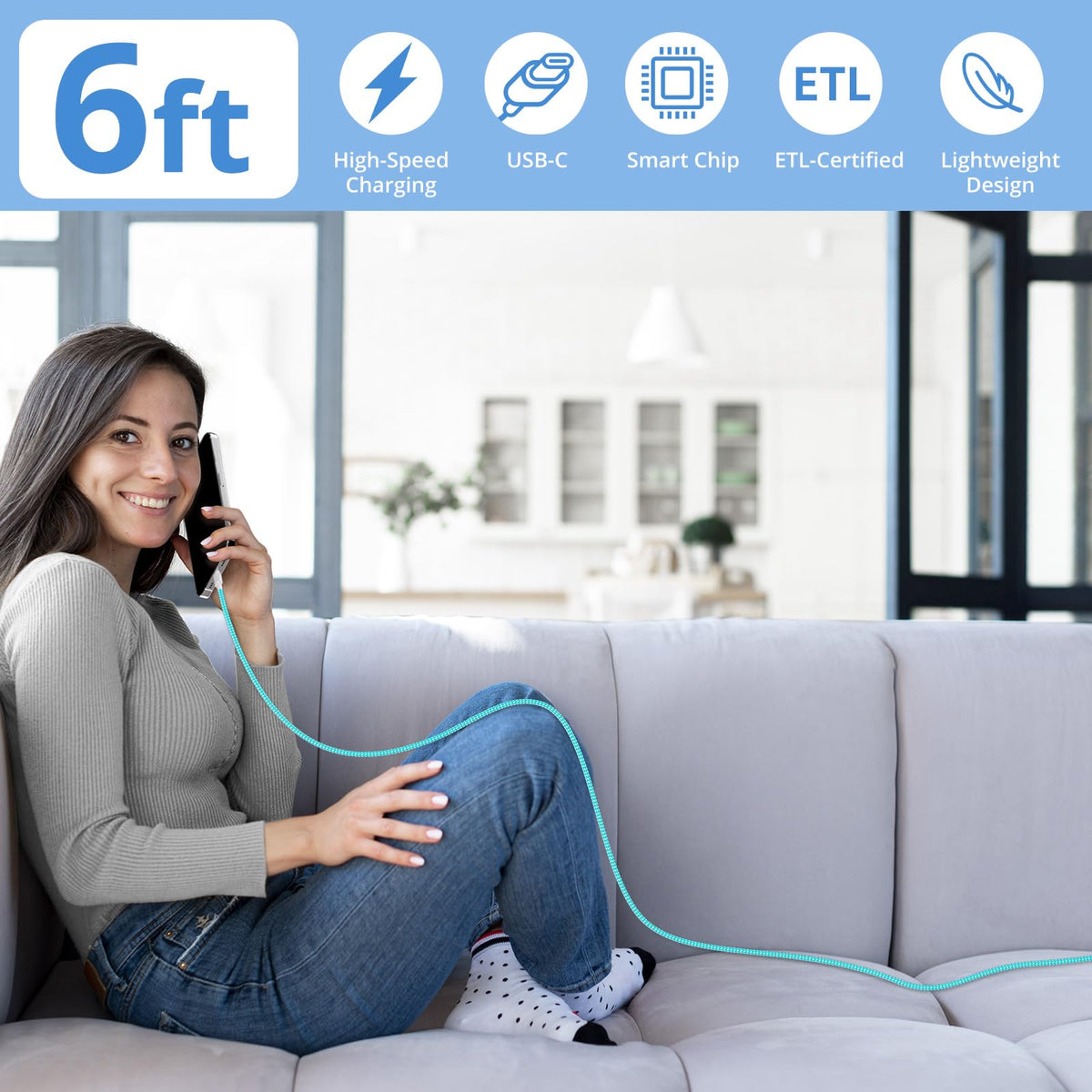 4 Pack USB C Charger for iPhone 16 15 Charger Fast Charging, 20W USB C Fast Charger Block with 6FT USB C to C Cable for iPhone 16 15 Pro Max/15 Plus/iPad Pro12.9/11,iPad Air,iPad mini Android Phones 🍁 All In One Marketplace Canada
