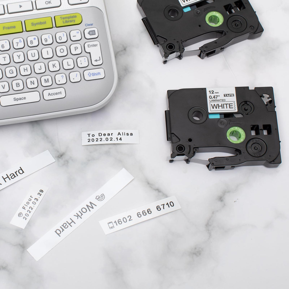 5 Pack Replacement for TZe-231 P Touch Label Tape Compatible with Brother P-Touch (TZ231 TZe231) Standard Laminated 12mm, Black on White, for Label Maker Tape PTH110 PT-D210 D220 D200 H100 ๐ All In One Marketplace Canada