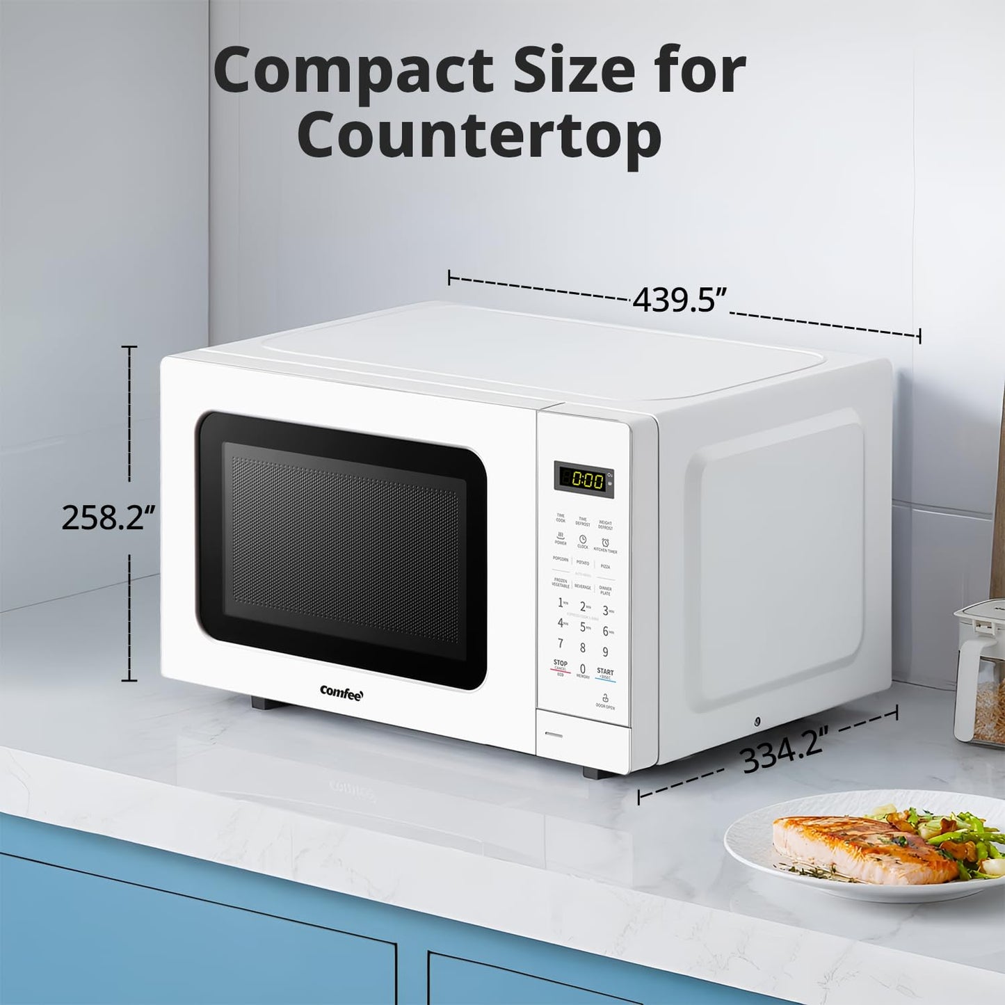 COMFEE' Countertop Microwave Oven, 0.7 Cu. Ft., 700W, White ๐ All In One Marketplace Canada