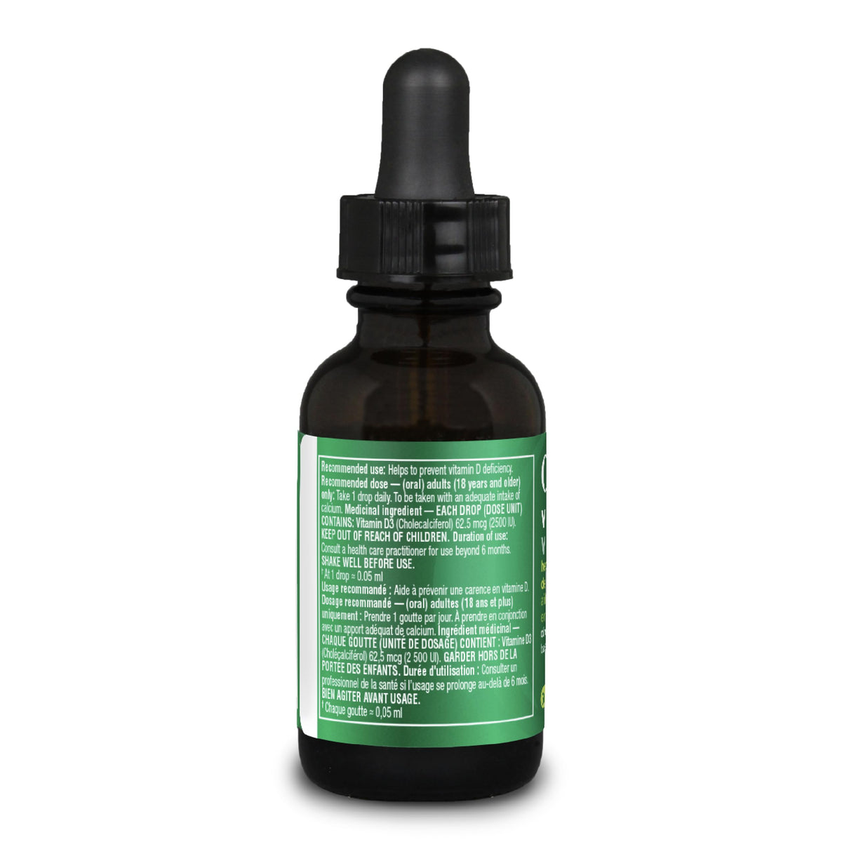 Organika Canadian-Made Vitamin D3 Liquid 2500IU- Olive Oil Base, Immune System Support- 30ml ๐ All In One Marketplace Canada