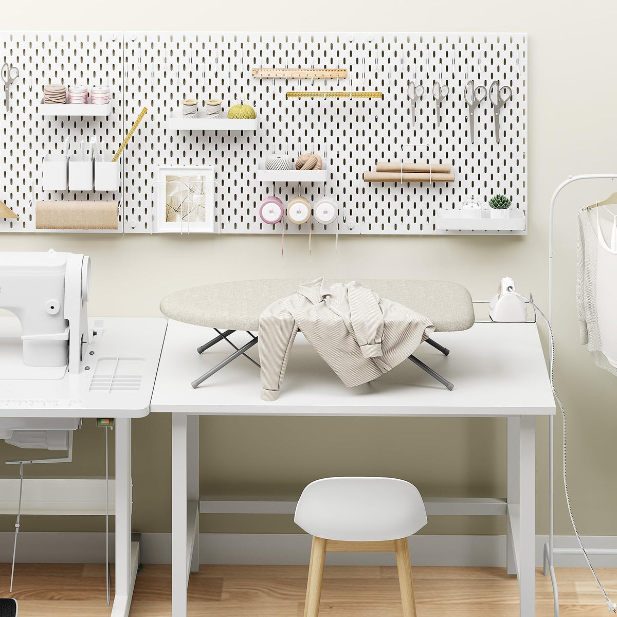 KINGBOARD Tabletop Ironing Board, Small Iron Board with Iron Rest, Folding Iron Board, Extra Thick Cover, Portable Tabletop Ironing Board with Non-Slip Feet, 30x12 Beige ๐ All In One Marketplace Canada