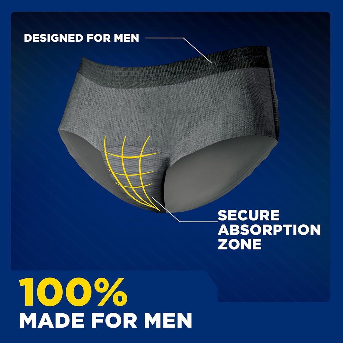 TENA Men Maximum Plus Incontinence Underwear, Large, 37-49in, Grey, 24 ct ๐ All In One Marketplace Canada
