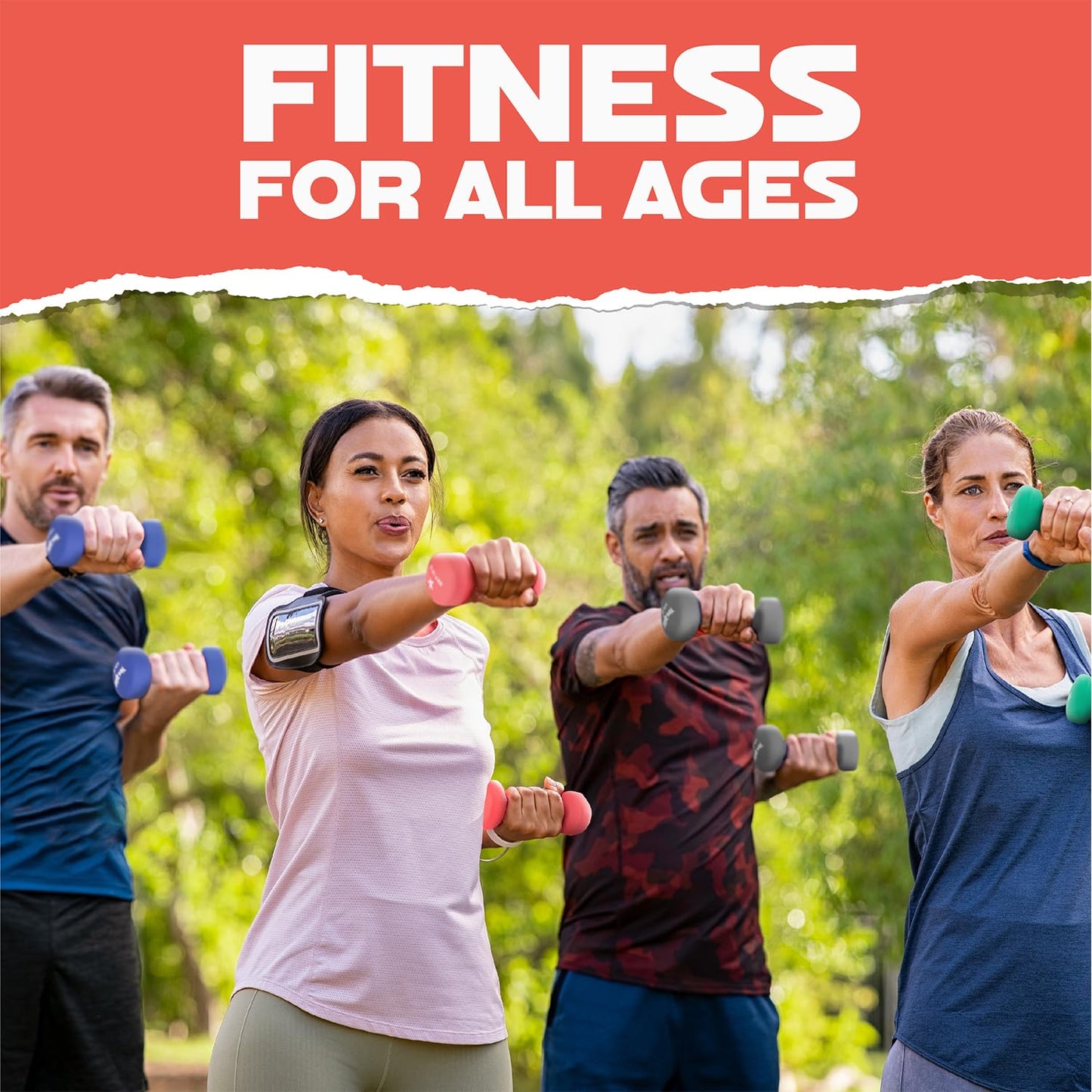 Yes4All Dumbbell Neoprene, poids et haltere, Weight Set, Hand Weights for Women, Dumbbells Pair, Free Weights (D. Red - 9lbs) ๐ All In One Marketplace Canada