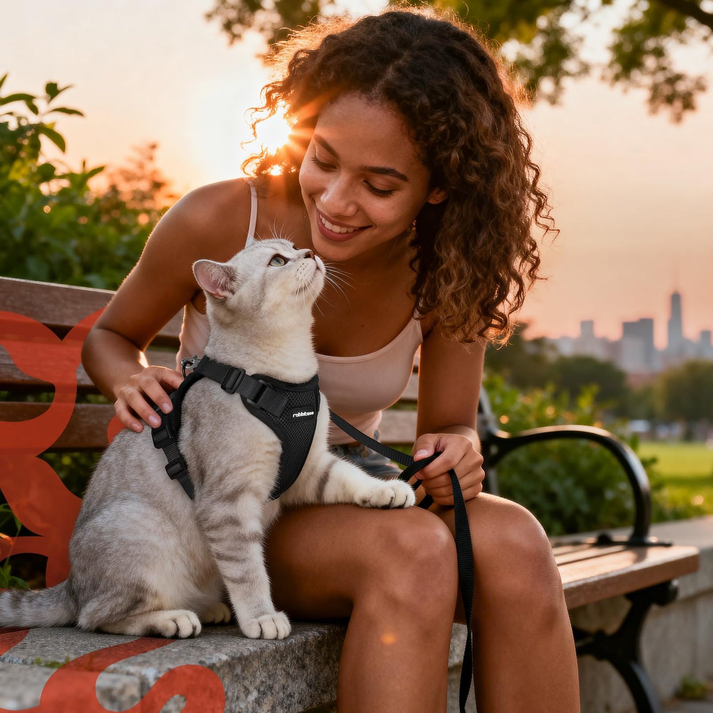 rabbitgoo Cat Harness and Leash for Walking, Escape Proof Soft Adjustable Vest Harnesses for Small Medium Cats, Easy Control Breathable Reflective Strips Jacket, XS, Black π All In One Marketplace Canada