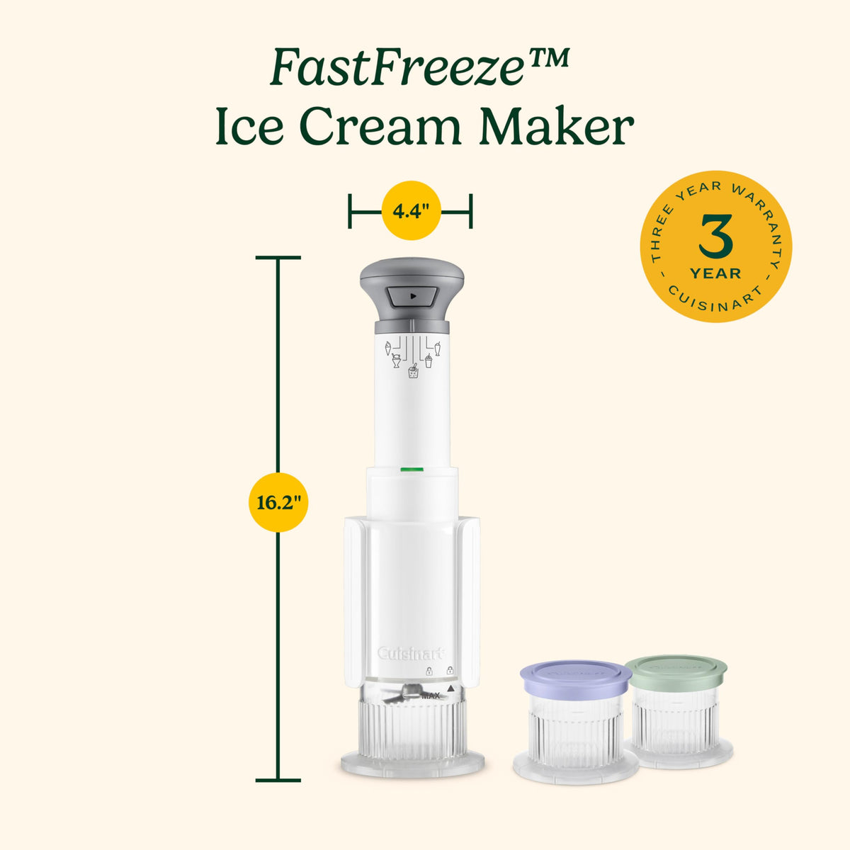 Cuisinart Ice Cream Maker, 5-in-1, 3 Half-Pint Mixing Cups ๐ All In One Marketplace Canada