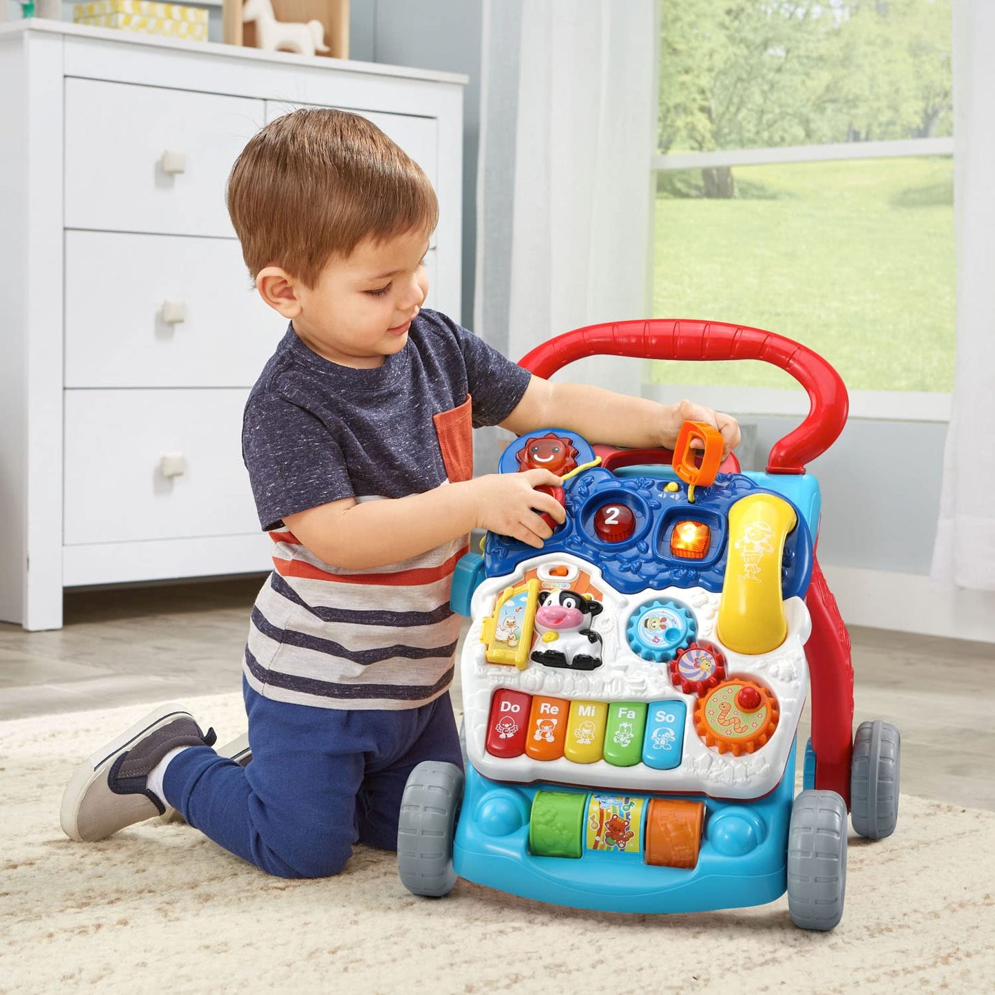 VTech Sit-to-Stand Learning Walker (Frustration Free Packaging - English Version), Blue ๐ All In One Marketplace Canada