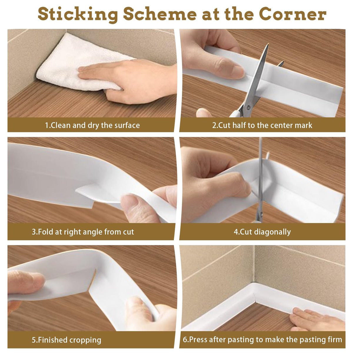 2 Rolls Caulking Tape Waterproof Self Adhesive, Kitchen & Bath Seal Caulk Strip, Self Adhesive Caulk Tape Sealant Strip for Toilet Base, Bathtub Countertop, Wall Floor, with Sealing Tool (126 X 1.5In) ๐ All In One Marketplace Canada