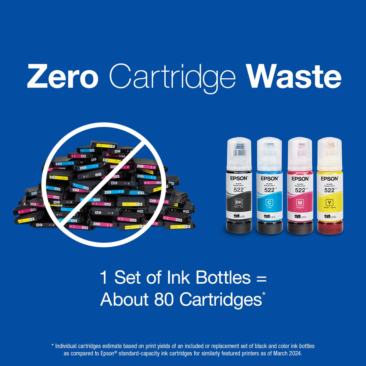 Epson 522 EcoTank Ink Ultra-High Capacity Bottle, Black (T522120-S) - Compatible with ET-2400, ET-2720, ET-2800, ET-2803, ET-2840, ET-4700, ET-4800, ET-4810 ๐ All In One Marketplace Canada