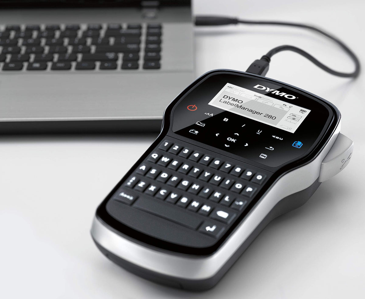 DYMO LabelManager 280 Rechargeable Portable Label Maker, Label Printer for Home & Office Organization - Easy-to-Use, One-Touch Smart Keys, QWERTY Keyboard, PC and Mac Connectivity ๐ All In One Marketplace Canada