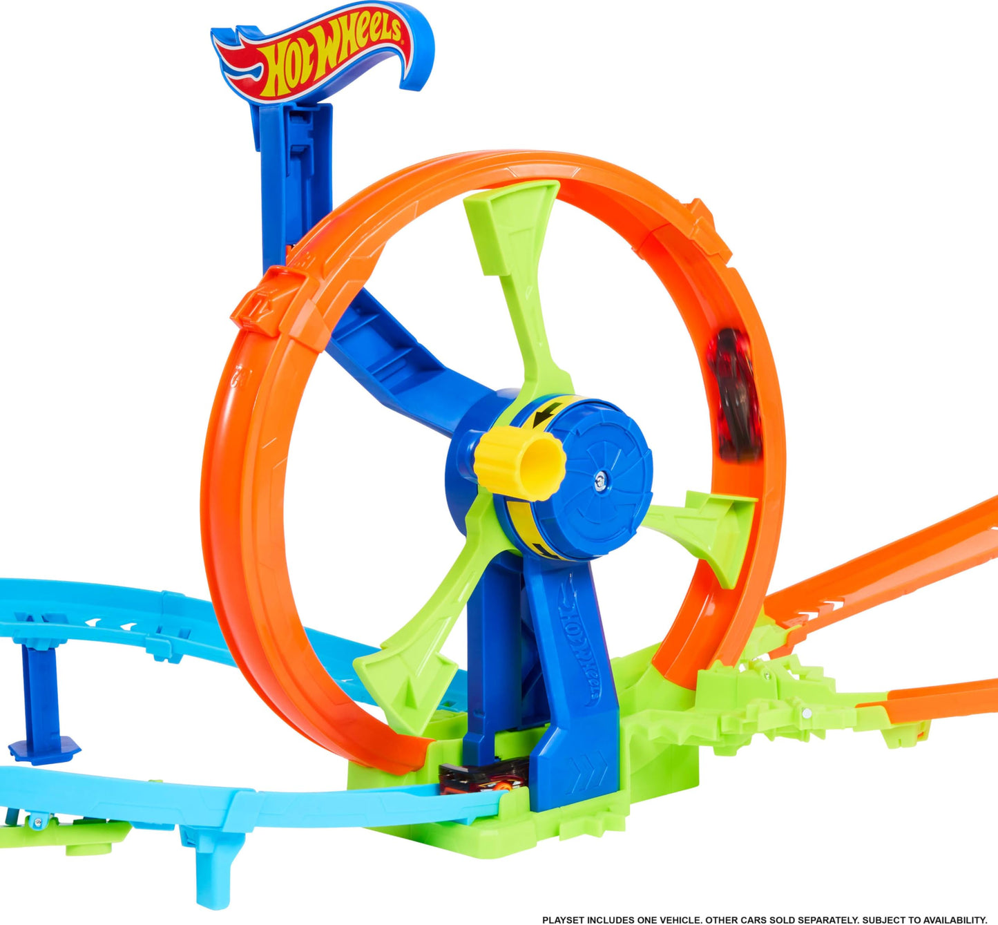 Hot Wheels Toy Car Track Set, Launch and Loop Playset & 1:64 Scale Die-Cast Vehicle, Crash Area on Figure 8 Track with Loop-Kicker Booster ๐ All In One Marketplace Canada