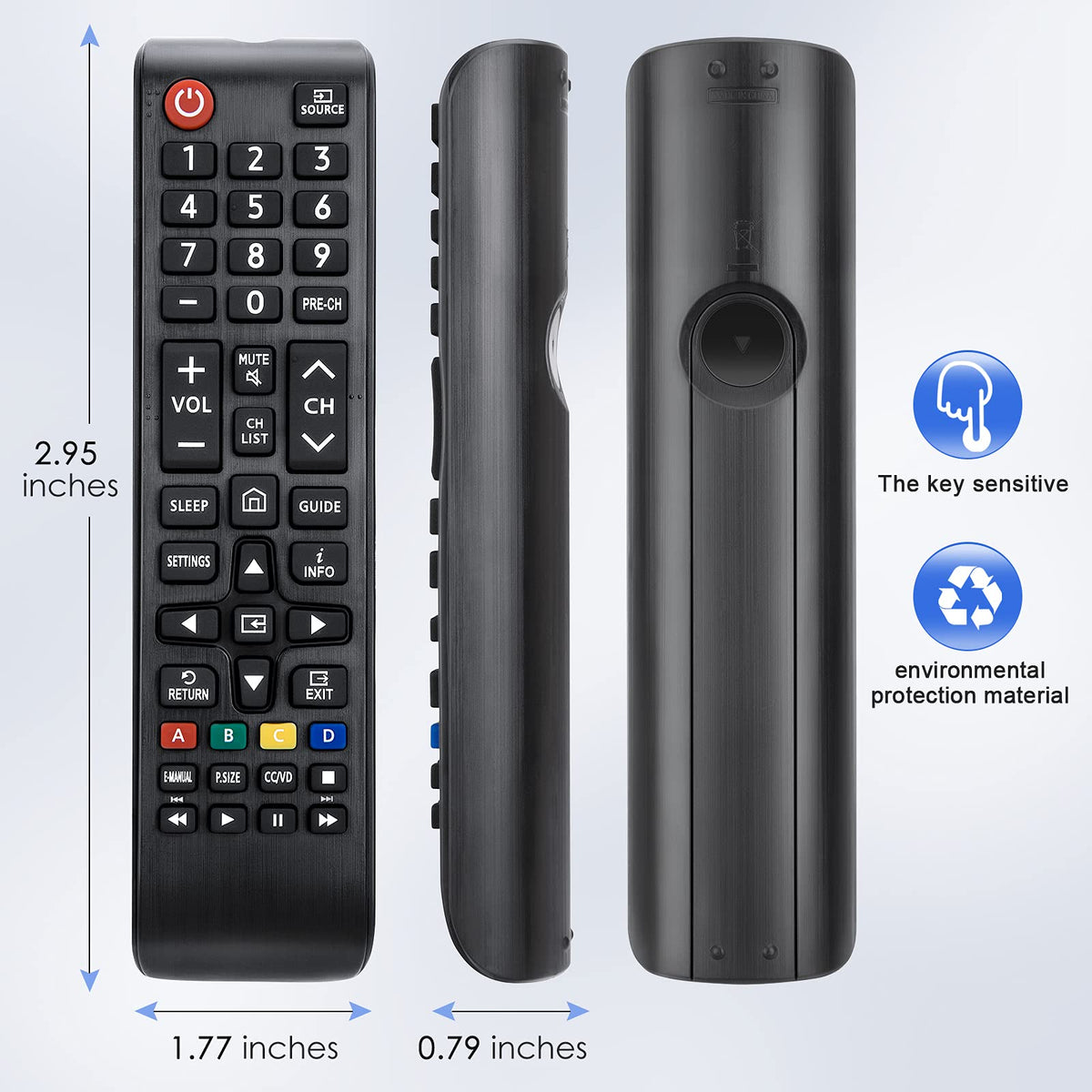 (Pack of 2) Universal Remote for Samsung TV Remote, Replacement for All Samsung Smart TV LED QLED UHD LCD HDTV Frame Curved 4K 8K 3D Series TV ๐ All In One Marketplace Canada