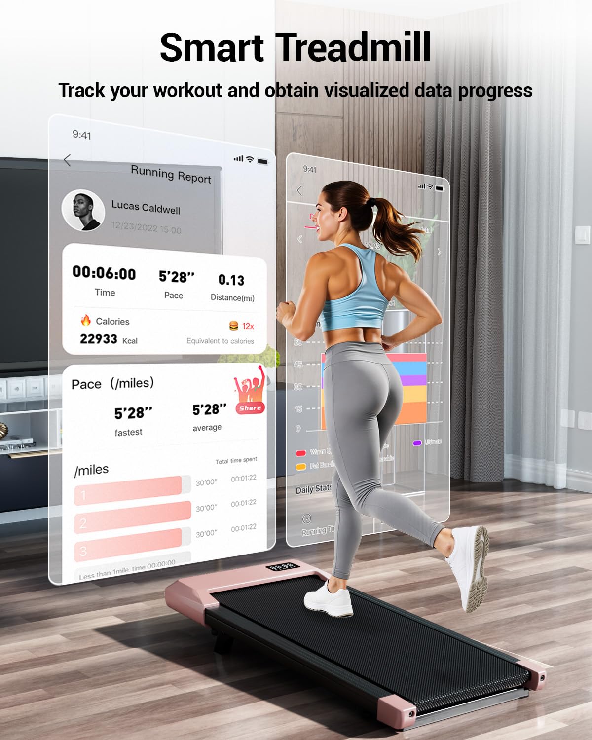 Superun Walking Pad,6% Manual Incline Walking Pad Treadmill,Under Desk Treadmill for Home Office, with App & Remote,2.5HP Quiet,LED Display,300 lbs Capacity ๐ All In One Marketplace Canada