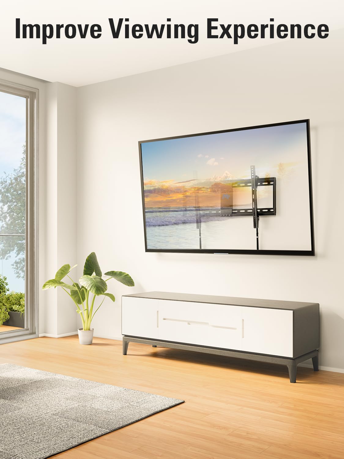 Mounting Dream TV Wall Mount for Most 37-75" TVs, Tilting TV Mount Low Profile up to VESA 600x400mm and 132 LBS Loading, Fits 16", 18", 24" Studs, Easy for TV Centering and Space Saving MD2268-LK ๐ All In One Marketplace Canada