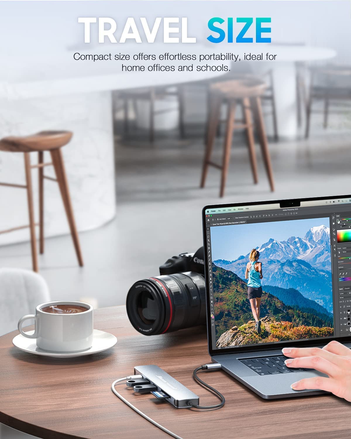 Hiearcool USB C Hub for MacBook โ 7-in-1 USBC Adapter with 4K HDMI, 100W PD, USB 3.0 5Gbps Ports, SD/TF Card Reader โ USB-C Dongle for Office, Meetings, Travel & Home Setup-Space Grey ๐ All In One Marketplace Canada