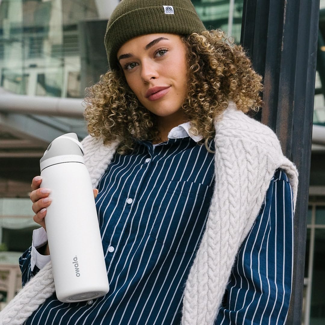 Owala FreeSip Insulated Stainless Steel Water Bottle with Straw, BPA-Free Sports Water Bottle, Great for Travel, 40 Oz, Lemon Limeade ๐ All In One Marketplace Canada