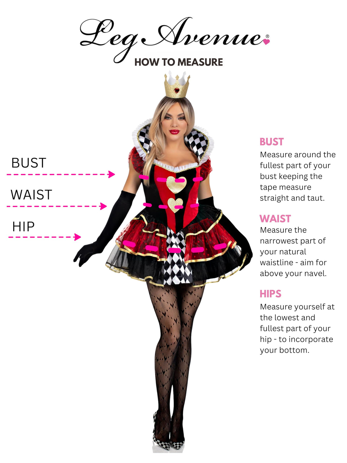 Leg Avenue Womens 2 Pc Queen of Hearts Halloween Costume for Women, Multicolor, Small