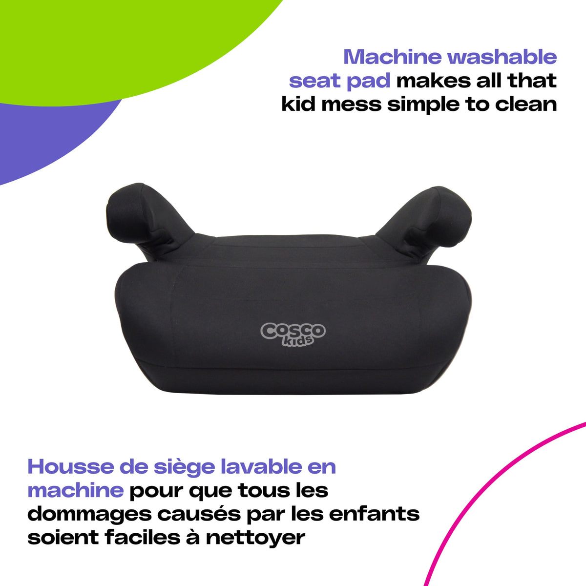 Cosco Kids Topside Lightweight Backless Belt-Positioning Booster Car Seat, Washable Cover, Black ๐ All In One Marketplace Canada