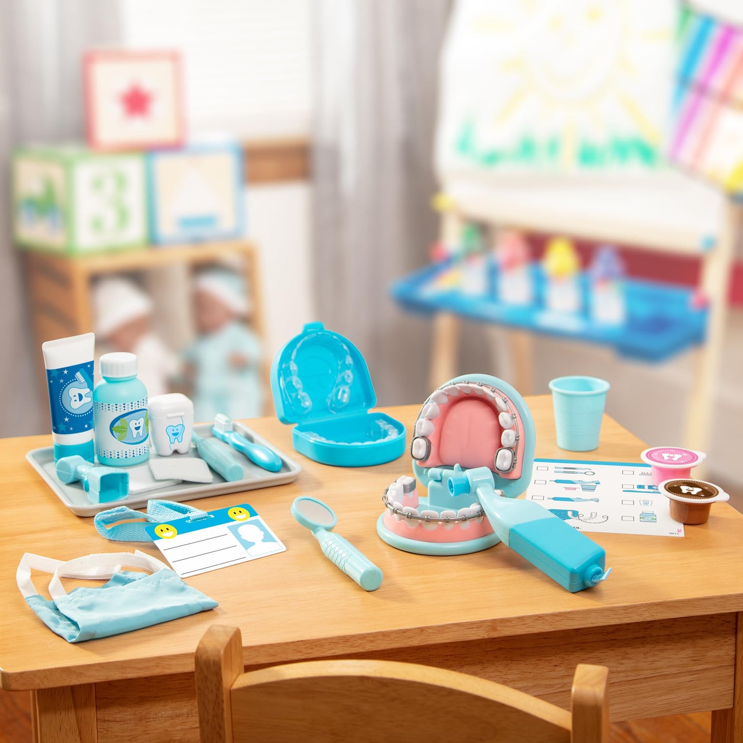 Melissa & Doug Super Smile Dentist Kit with Pretend Play Set of Teeth and Dental Accessories (25 Toy Pieces) Pretend Dentist Play Set, for Kids Ages 3+ ๐ All In One Marketplace Canada