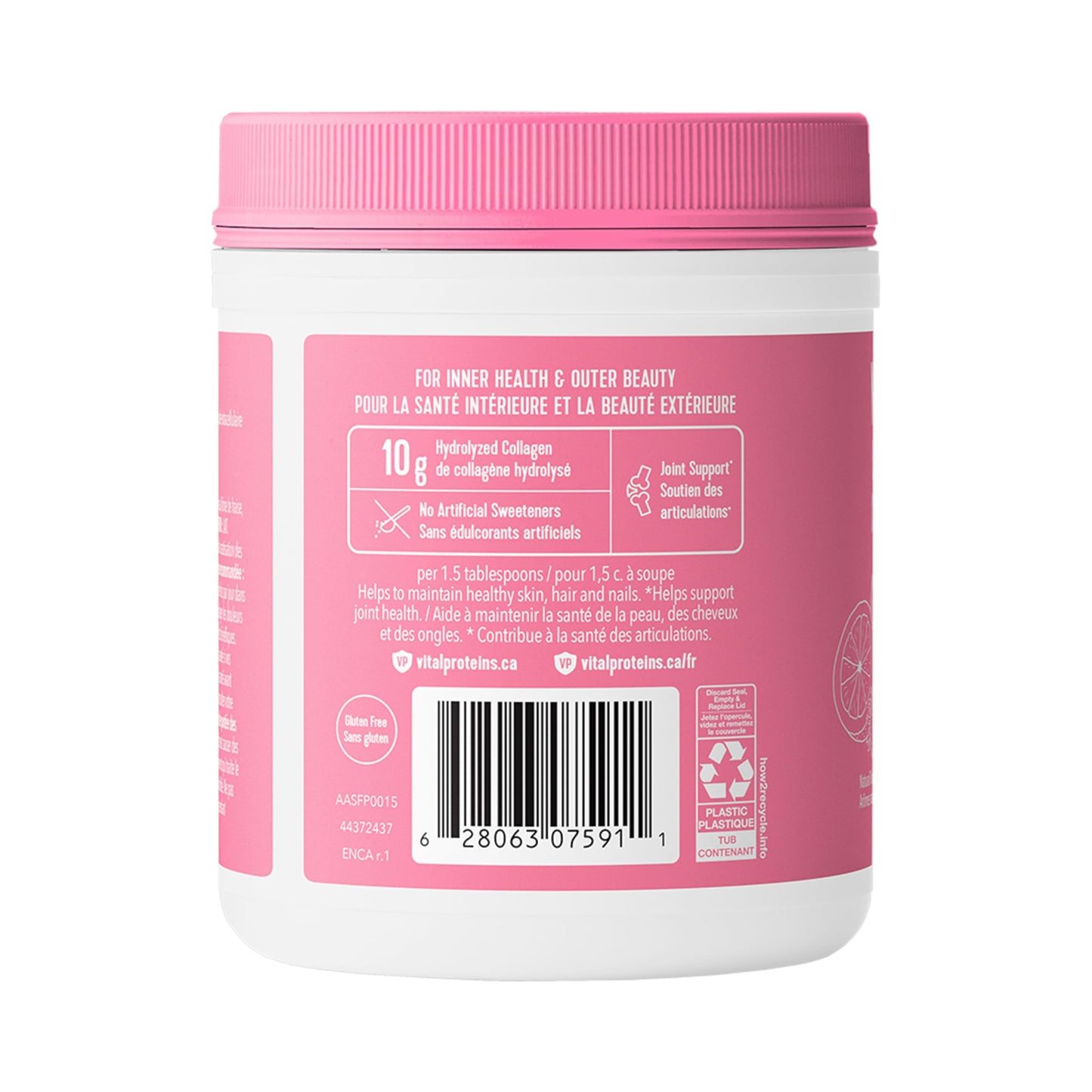 VITAL PROTEINS Beauty Collagen Peptides Strawberry Lemon Powder, Supports Hair, Skin & Nails With Hyaluronic Acid, Biotin & Vitamin C & Helps Form Collagen & Reduce Joint Pain Associated With Osteoarthritis, 201 g ๐ All In One Marketplace Canada