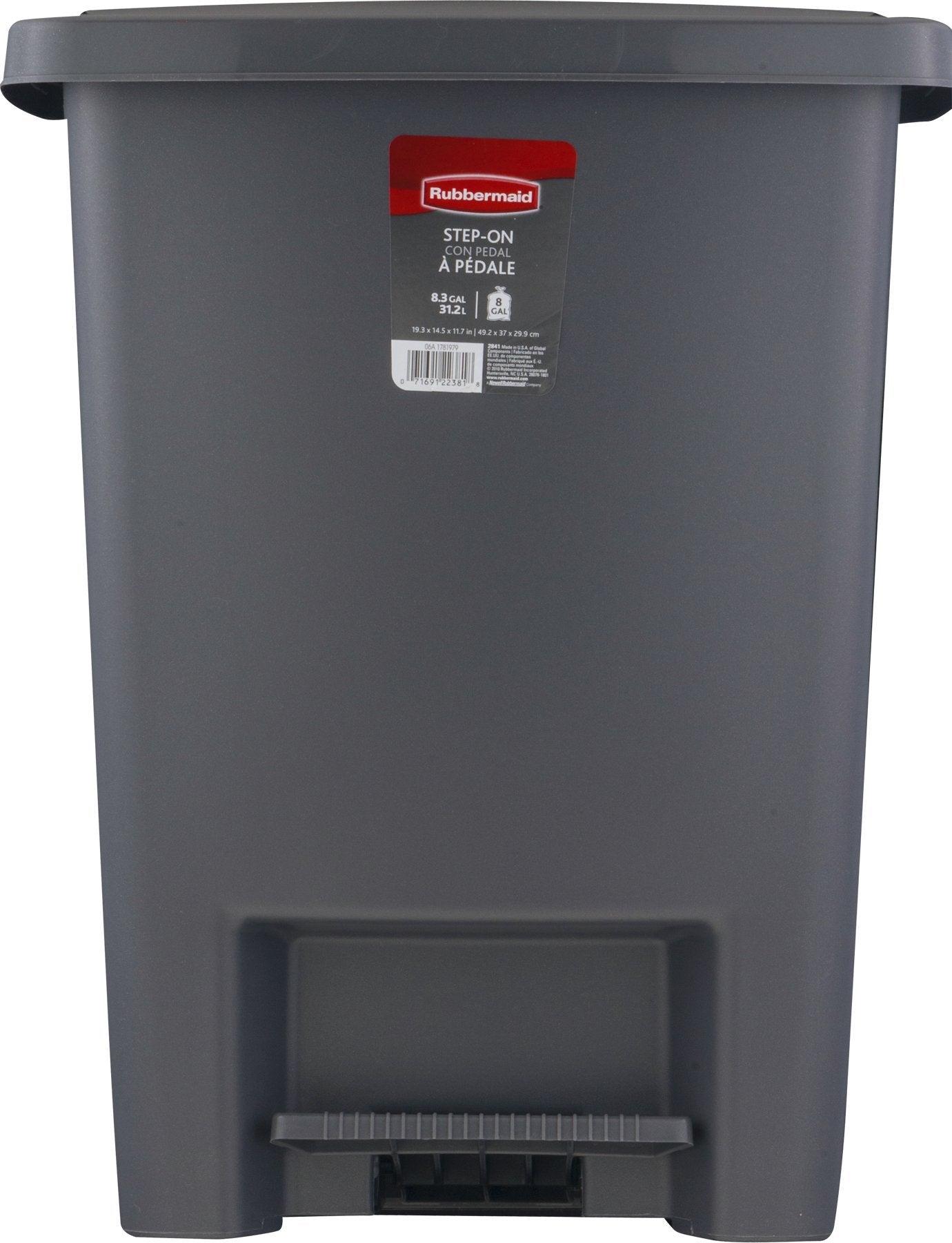 Rubbermaid 31.2L Step on Wastebasket (FG284187CYLND) ๐ All In One Marketplace Canada